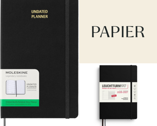 Agende da lavoro e block notes da scrivania 👈 cover photo collage