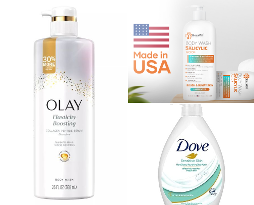 Body washes that help skin look smoother cover photo collage
