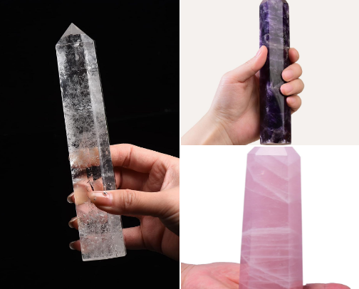 Healing Crystals, Gemstones, Crystal Towers, Spheres, Clusters & Spiritual Stones cover photo collage