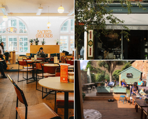 Cosy Coffee Shops in London ☕️ cover photo collage