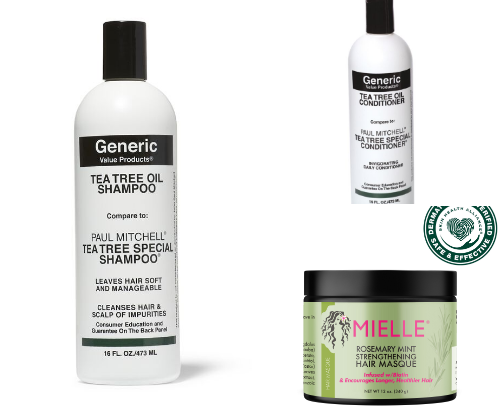 my 1A hair routine cover photo collage