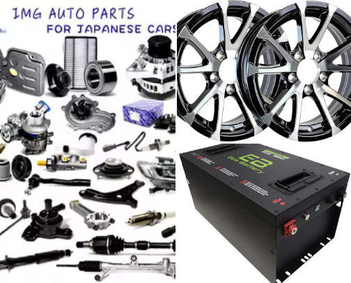 Car parts and accessories cover photo collage