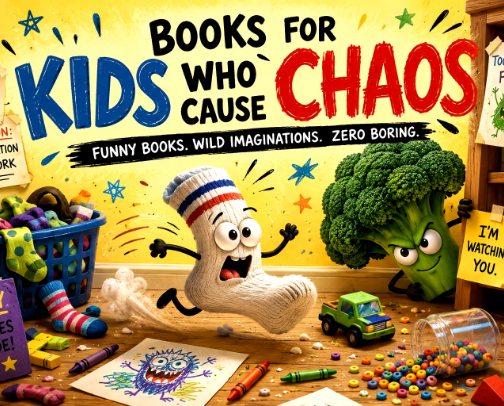 Books for Kids Who Cause Mild Chaos cover photo collage