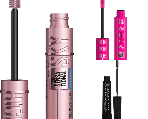 Best drug store mascaras for long, defined lashes cover photo collage