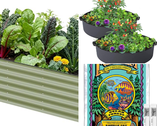 Raised Bed Vegetable Garden Essentials: Top Amazon Picks for Central Florida Growers cover photo collage