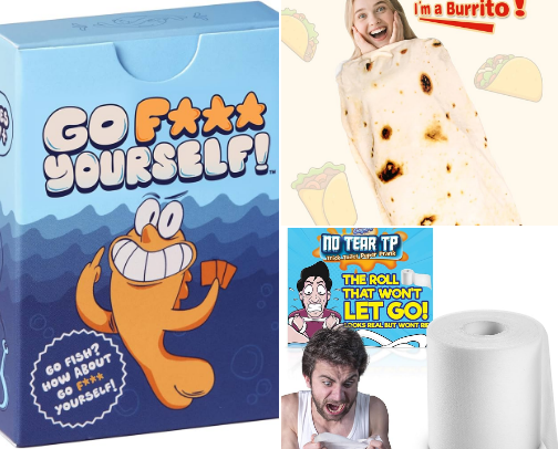 Gag Gifts cover photo collage