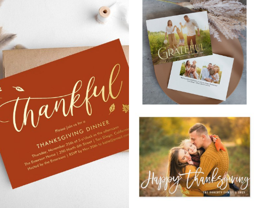 Clean, Simple, and Elegant Thanksgiving Decor and Party Supplies cover photo collage