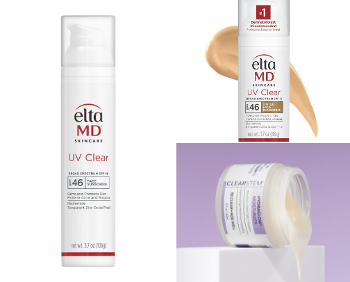 Acne prone beauty and skin care cover photo collage