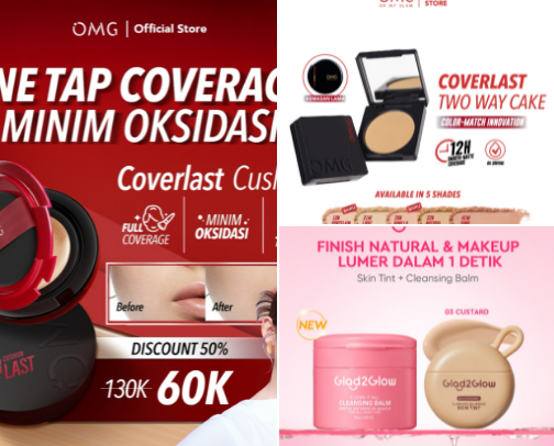 Affordable make up cover photo collage