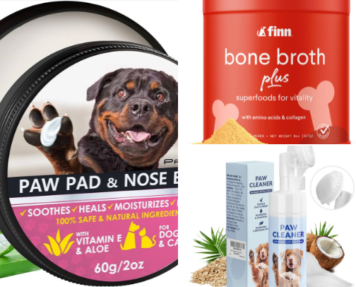 Pet care necessities cover photo collage