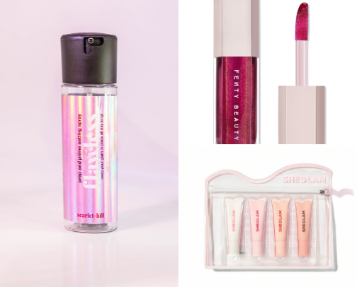Makeup and skincare cover photo collage