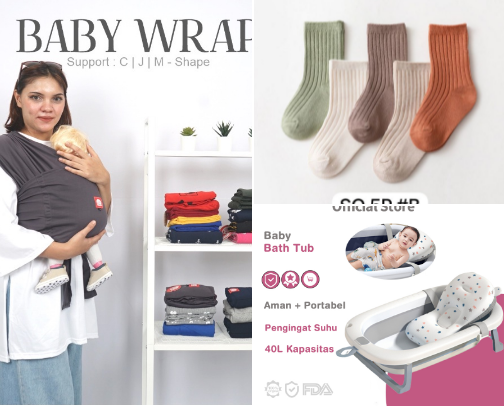 All the baby things you’ll see in my tiny home cover photo collage
