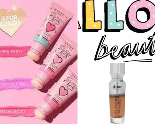 Makeup bag faves cover photo collage