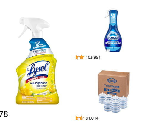 My favorite cleaning supplies and smell goods cover photo collage