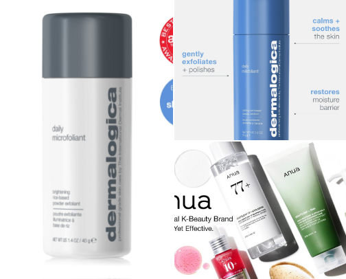#1 skincare products cover photo collage