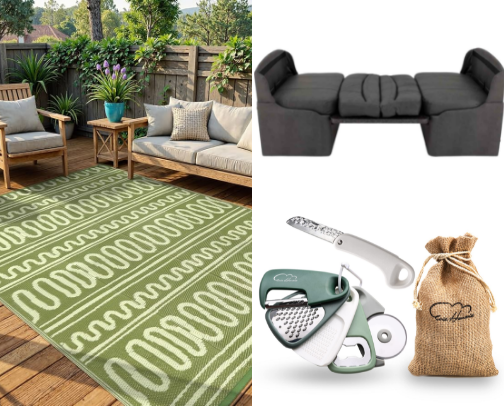 Cute & functional items I’ve bought for our camper cover photo collage