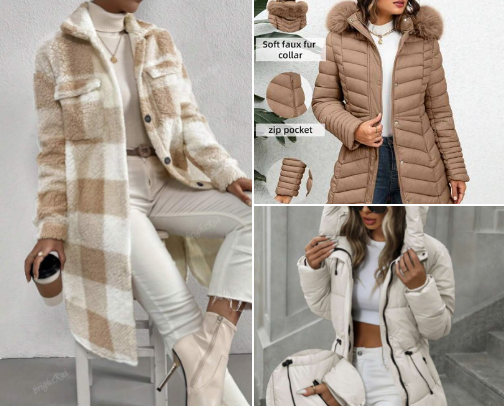 Cozy coats cover photo collage