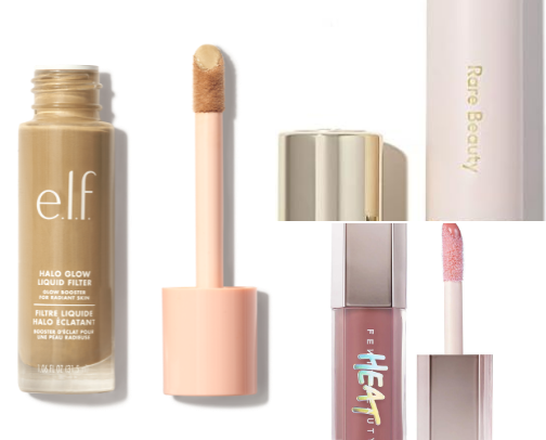 Makeup products cover photo collage