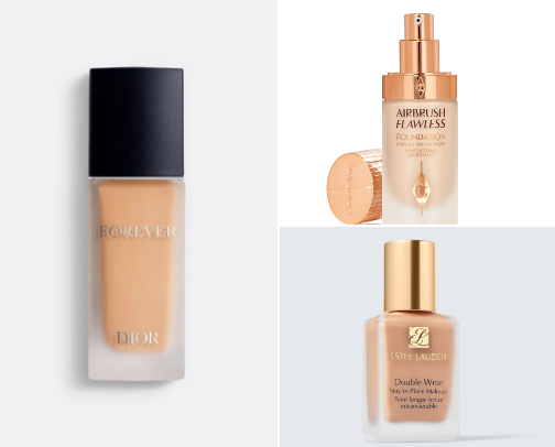 Foundation for oily and dry skin cover photo collage