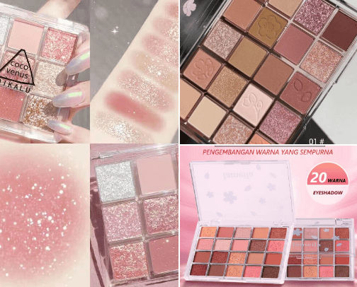 Eyeshadow pallette glitter coco venus korean cover photo collage