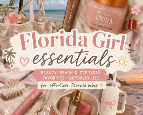 Florida Girl Beauty, Beach, and Everyday Essentials cover photo collage
