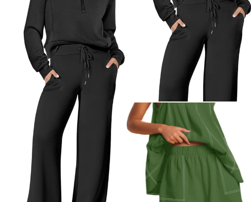 Top 10 Women's Matching Sweatshirt and Sweatpants Sets for Spring and Fall cover photo collage