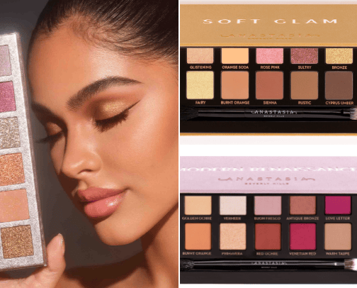 Eyeshadow palettes cover photo collage