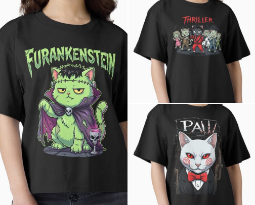 Best Halloween Cat T-Shirts & Spooky Shirt Ideas cover photo collage
