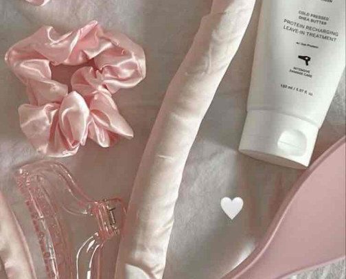 My hair routine products cover photo collage