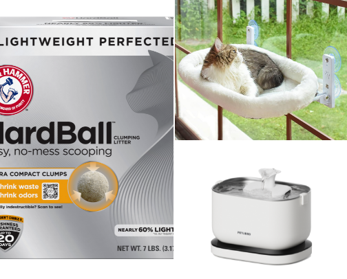 Cat mom favorites & Oliver approved items cover photo collage