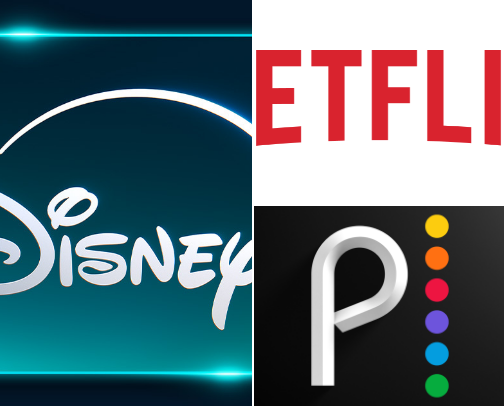 Streaming services cover photo collage