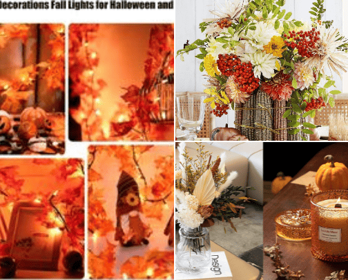 Autumn decor ideas cover photo collage
