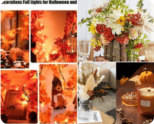 Autumn decor ideas cover photo collage