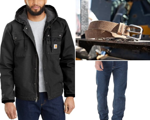 clothing items cover photo collage