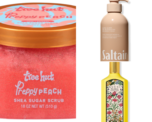 Perfume and body care cover photo collage