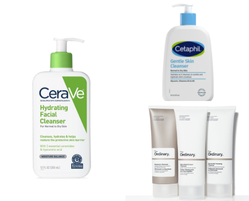 Best cleansers to remove makeup and dirt. cover photo collage