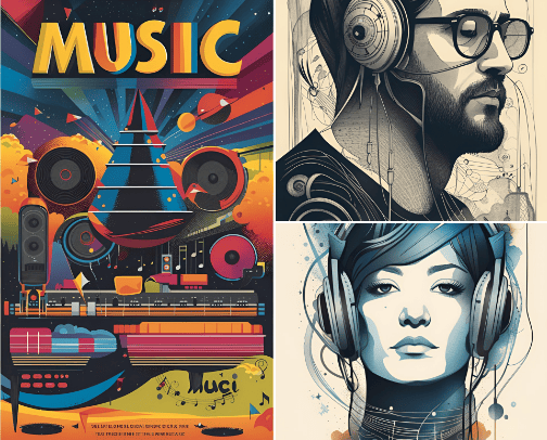 Free Printable Music Posters cover photo collage