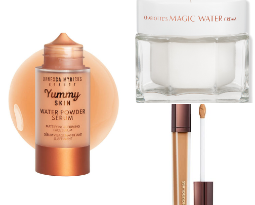 Feminine soft girl makeup cover photo collage