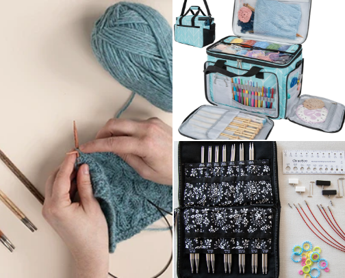 Knitting Magic cover photo collage