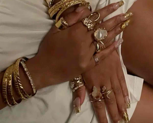 Gold jewellery cover photo collage