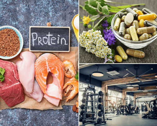 Helpfull things for gymrats 🏋️‍♀️💪🏻👟 cover photo collage