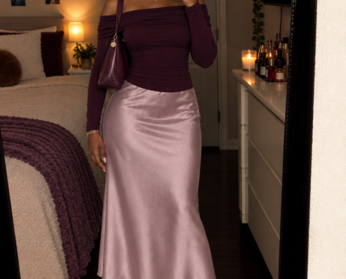 Elegant Burgundy & Mauve Outfit | Feminine Fall Fashion Inspo cover photo collage