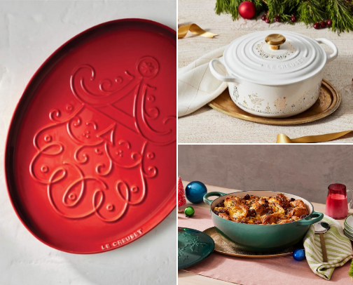 Le Creuset Christmas Essentials cover photo collage