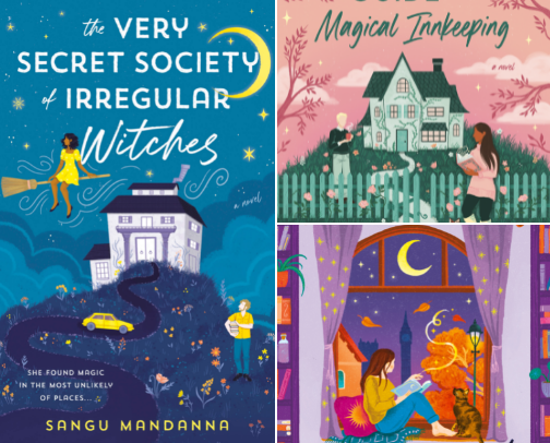 Witchy Romance Reads: Cozy, Magical, and Fun Fall Book Recs 🩵💫 cover photo collage
