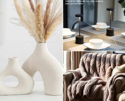 Cozy & Stylish Home Decor Finds ✨. cover photo collage