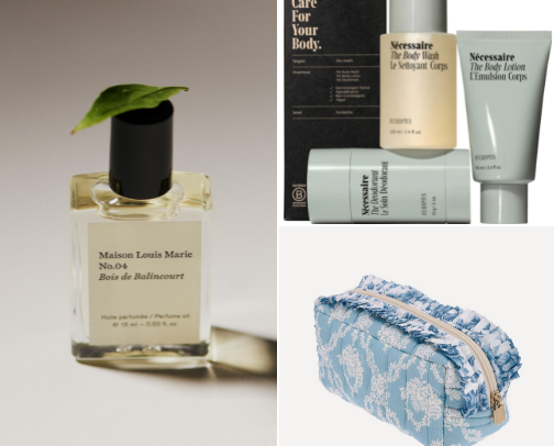 Toiletries: skincare and hair products with cleanish ingredients. cover photo collage