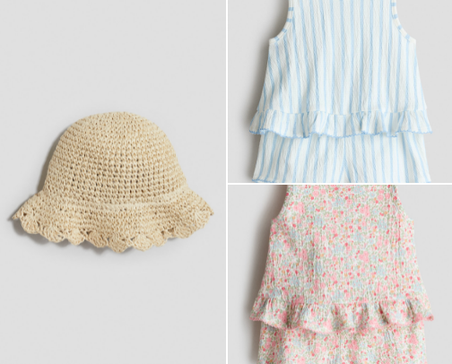 Spring and Summer Baby Girl Clothes cover photo collage