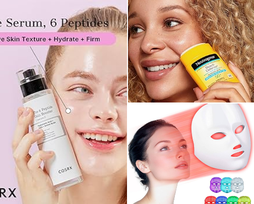 Skincare:Filters are great, but great skin is better.” cover photo collage