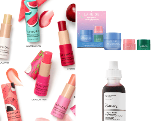 skincare products💋 cover photo collage