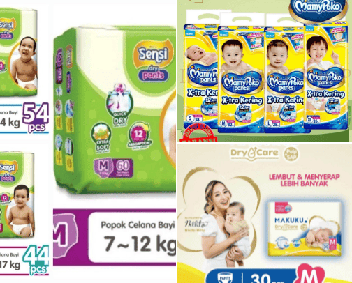 Recomended diapers for kids cover photo collage